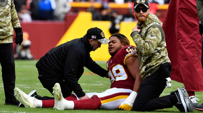 Commanders DE Chase Young is coming off a torn ACL and could be available in a trade.